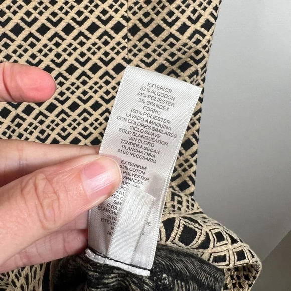 Eliza J Sheath Dress Size 4 Geometric Brown Knee Length Work Office Career Event - Picture 10 of 10